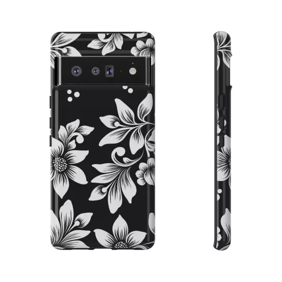 Black & White Floral Style - Tough Cases