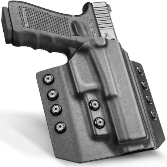 OWB Kydex Holster Fits Glock 19 19X 23 32 44 45 Adjustable Retention-Right Hand