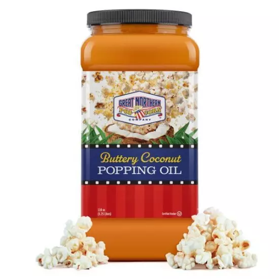 Butter Flavored Coconut Oil 110oz Movie Theater Popcorn Oil for Popcorn Machine