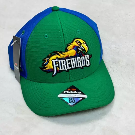 Pukka Baseball Cap Hat Firebirds Light of Christ Green Tech Fabric Sun Protect