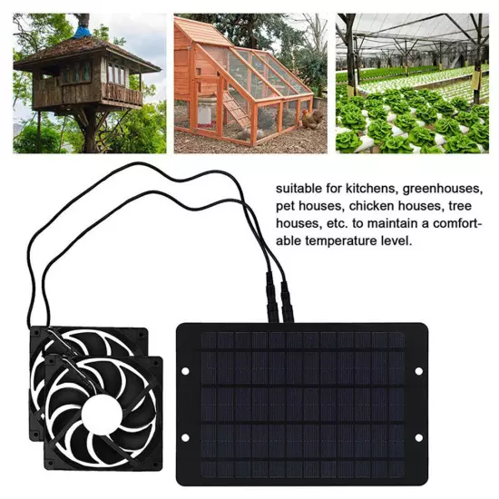 12V 10W Mini Ventilator IP65 Waterproof Solar Panel Powered Fan Solar Panel Fan