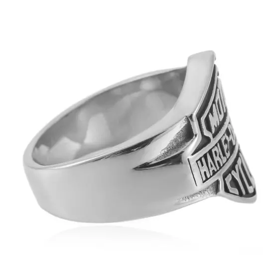 Mens Motorcycle club Biker Punk Ring Silver Stainless Steel Size 7-13