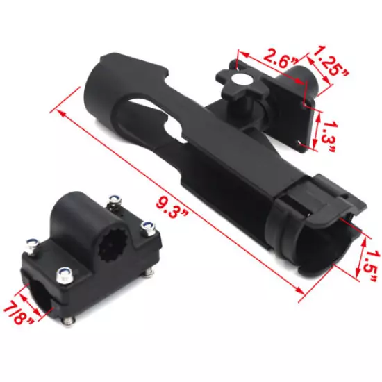 2PCS Adjustable Side Rail Mount Kayak Boat Fishing Pole Rod Holder Tackle Kit US