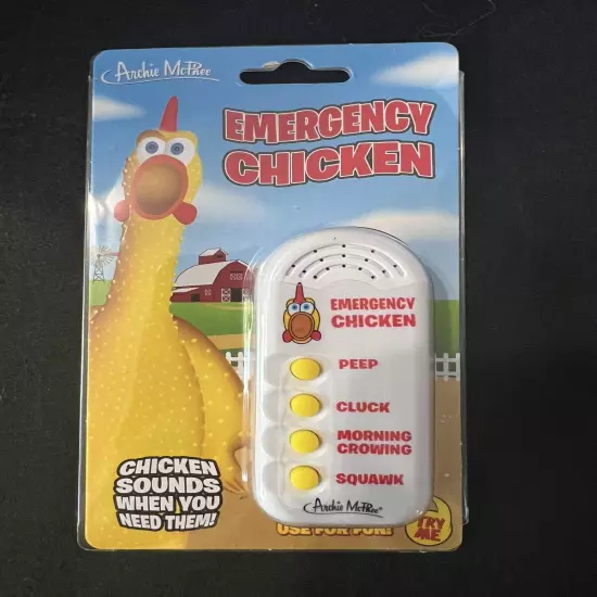 Emergency Chicken - 4 Different Sounds - peep, cluck, morning crow and squawk