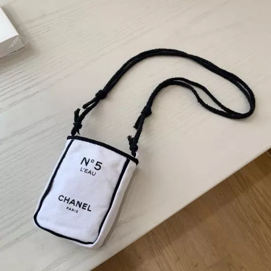 Chanel Beauty No 5 L’eau Canvas Mini Pouch With Adjustable Strap