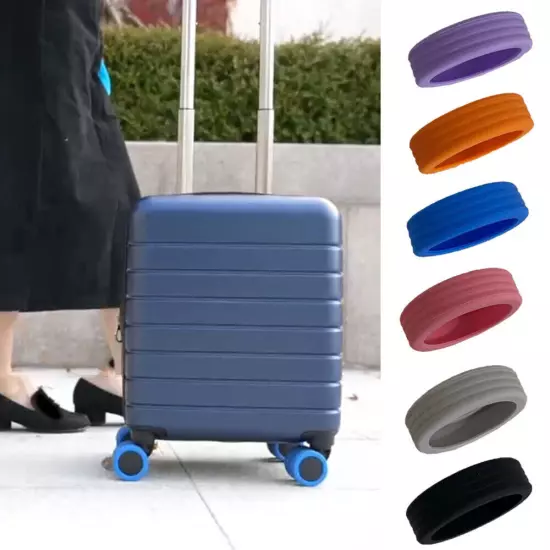 8PCS/Set Silicone Suitcase Wheels Protection Cover Luggage Wheels Protector