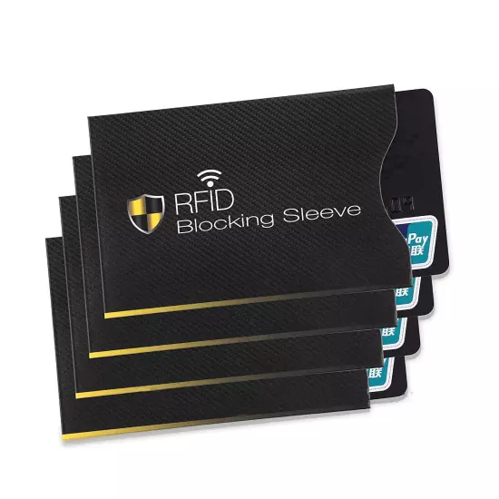 10 Credit Card Sleeves RFID Blocking Sleeve Identity Anti Theft Card Holder