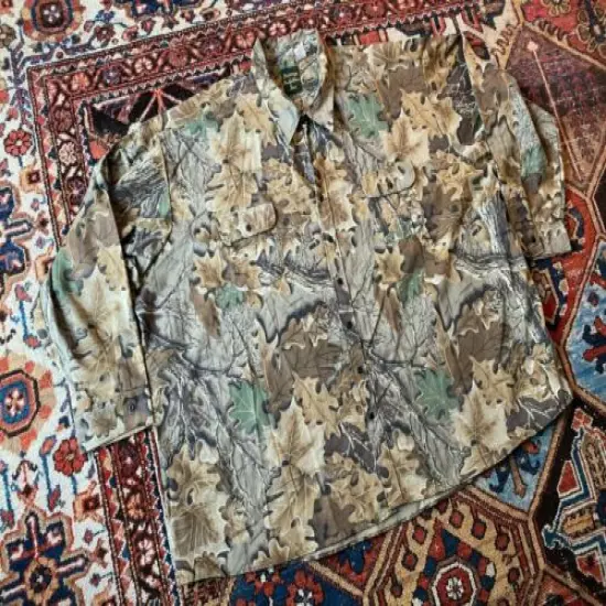 Vintage Oversize Outfitters Inc. Advantage Print Camouflage Hunting Shirt. 8XL