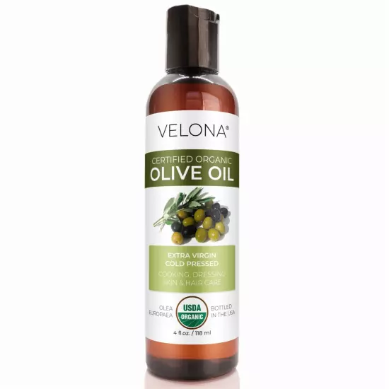 Velona USDA Certified Organic Olive Oil - 4 Fl Oz | Extra Virgin Cold Pressed