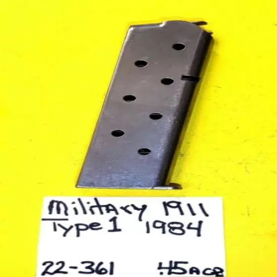 FIVE 1984 US Military Issue S.S. 1911 SEALED MAGAZINE.45 ACP 7 Round Magazines 