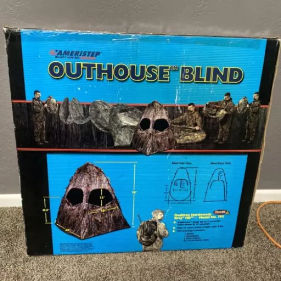 Ameristep Outhouse Blind Model 795 RealtreeHardwoods Grey HD NEW