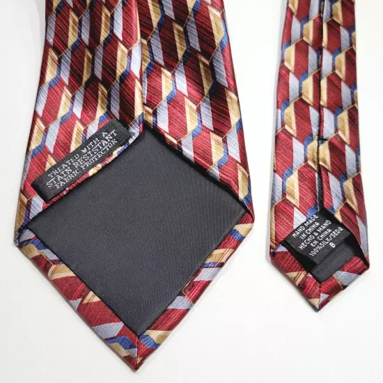 Dockers Geometric Stain Resistant All Business Winter Style SILK Necktie