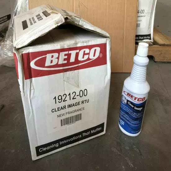 BETCO Clear Image 192 19212-00 Glass & Surface Cleaner ; 1qt -NIB of 12