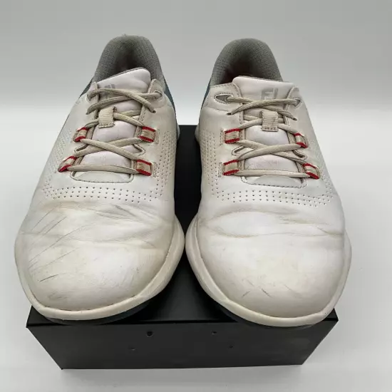 FootJoy Fuel Golf Shoes Men Size 9M White Leather Power Stabilizer Lace Up 55441