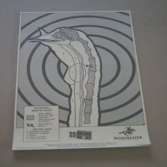 Winchester 1997 Turkey Paper Targets 29 Sheets Winchester Ammuntion 8 1/2"x 13"