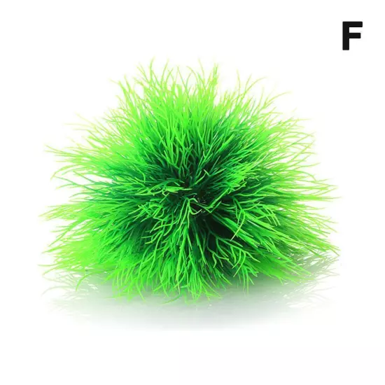 Artificial Aquatic Plastic Plants Aquarium Grass Balls Fish Ornament Tank W2X8