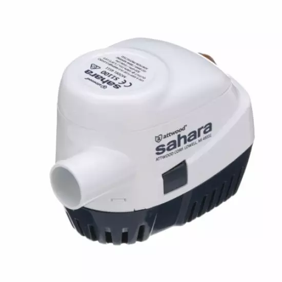 attwood 4511-7 Sahara S1100 Automatic Bilge Pump, 1100 GPH, 12-Volt, 1.5-Amp ...