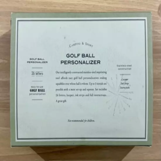 Restoration Hardware ~ Golf Ball Personalizer ~ USA ~ OPEN BOX ~ !Gr8 Shape!