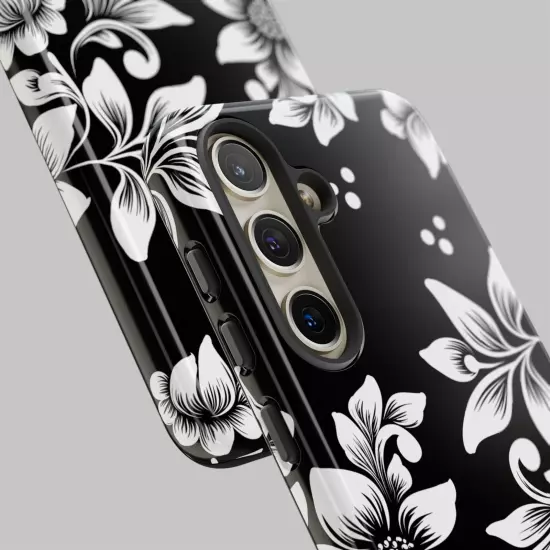 Black & White Floral Style - Tough Cases