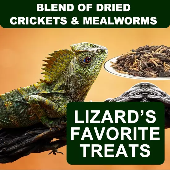 With Natural Dried Crickets (8Oz) All Natural 100% Non-Gmo, Food for Breaded Dra