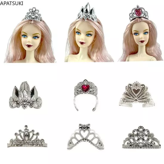 10pcs Multi-style Plastic Crown Tiara For 11.5" Doll Accessories 1/6 Accessories