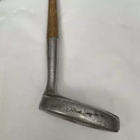 OTEY CHRISMAN PUTTER FM 2 HICKORY WOOD SHAFT 40s - 50s. Collectable origional