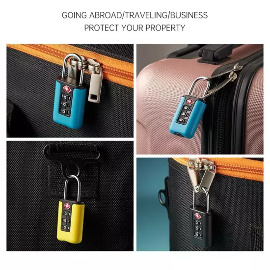 Padlock 3 Digit Combination Lock Luggage Password Lock TSA Customs Code Lock