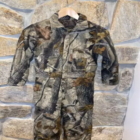 Hunting Full Bodysuit REALTREE Camo Insulated Thermal Zip Up Youth 8 Liberty