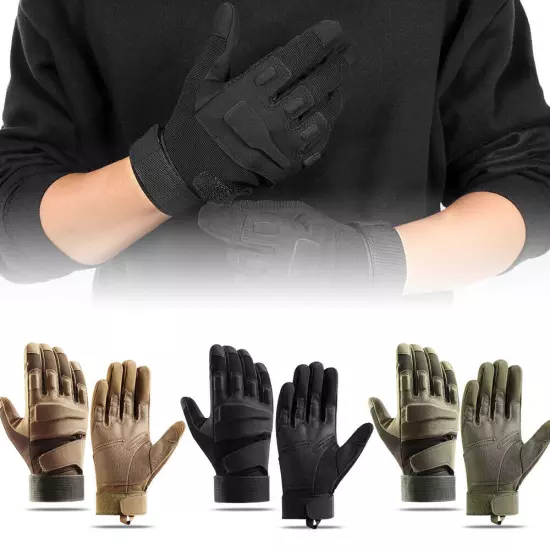 Mens Tactical Gloves Motorcycle Cycling Gloves for Outdoor Work Shooting Hunting