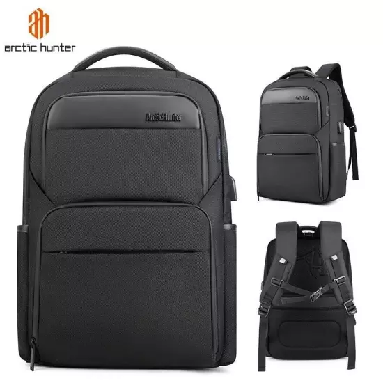 ARCTIC HUNTER Waterproof USB Charge Men Laptop Backpack Business school bag