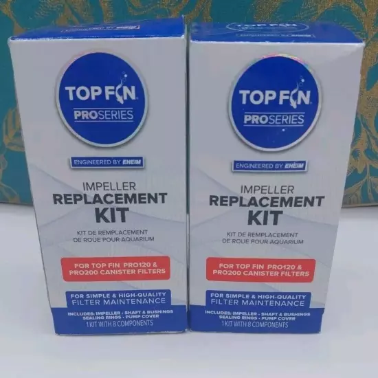 2x Impeller Replacement Kit for Top Fin Pro120 & Pro200 Canister Filter Lot NEW