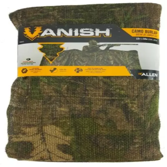 Allen VANISH CAMO BURLAP Mossy Oak Obsession HUNTING BLIND FABRIC 12 FOOT X 54"