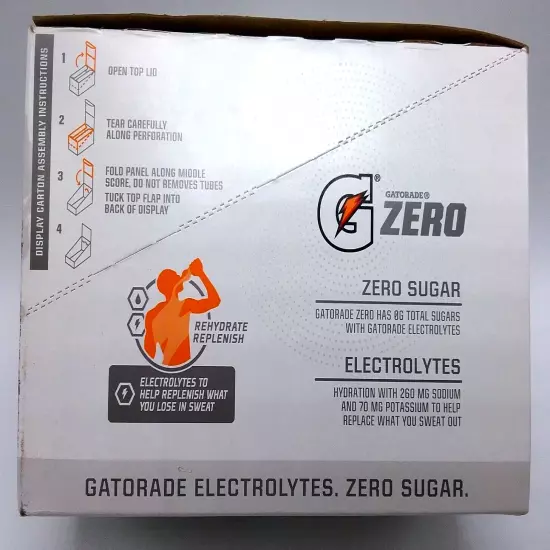 Gatorade Electrolytes G Zero Sugar Tablets Box 8- 80 Tabs Glacier Cherry