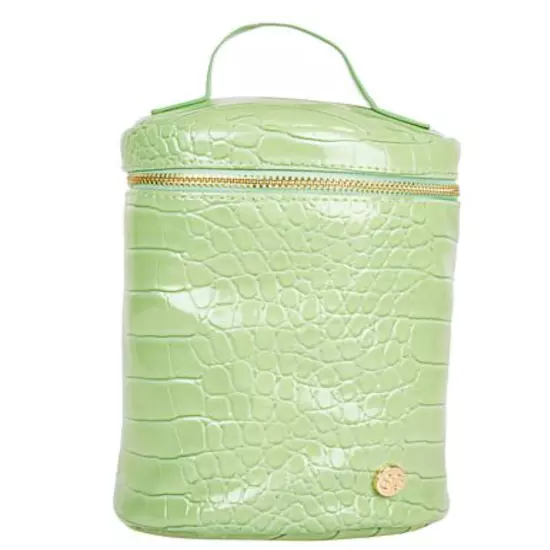 Samantha Brown To-Go CROCO Toiletry Organizer SAGE GREEN nwt