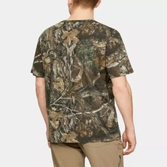 UNDER ARMOUR UA Scent Control Camo Short Sleeve Shirt Realtree Edge M MD 1343240