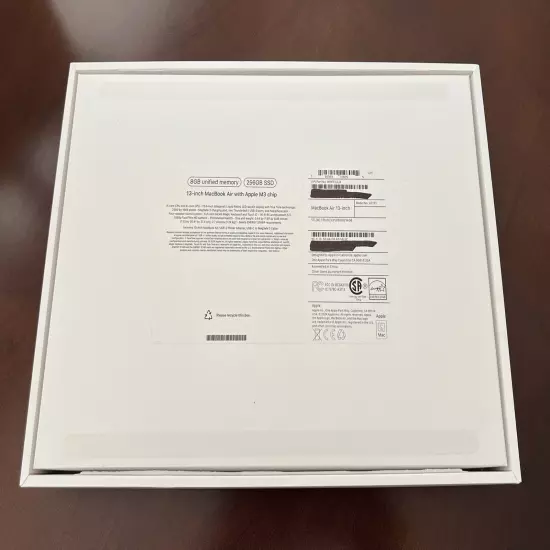 Apple MacBook Air M3 Original Empty Box And Bag ONLY