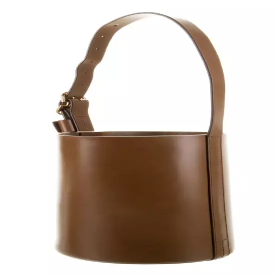 Trademark Bucket Bag Brown Shoulder Day Evening Handbag Bag Leather NEW