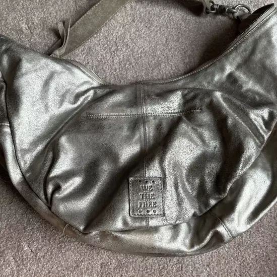 Free People Sparta Sling Bag We The Free Crossbody Metallic Slouch