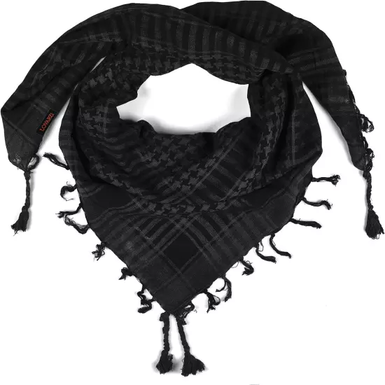 LOVARZI Shemagh Cottons Arab Keffiyeh Tactical Military Scarf Head Neck Face Wra