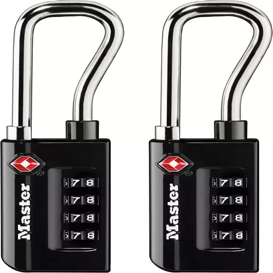 4696T, Pack of 2 TSA Approved Luggage Lock, 2 Pack, Set Your Own Combination, Bl