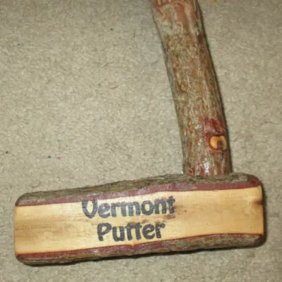 Novelty Gift: Vermont Putter & Wooden Golf Balls