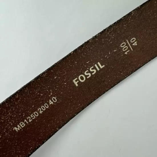 FOSSIL Men's Leather Belt Size 40 Brown mb125040040 Cargo Brown