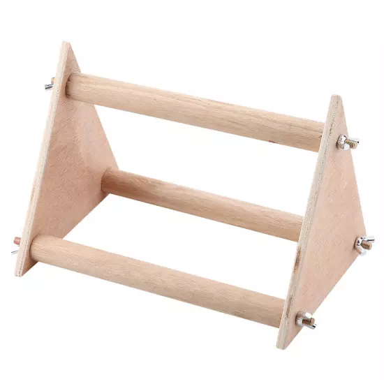  Stand Perch Bird Pet Standing Playground Funny Wooden Activity Playstand