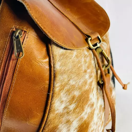 Hair on Leather Backpaks, Rugsack, Cowhide Diaper bag, Genuine Leather Backpack