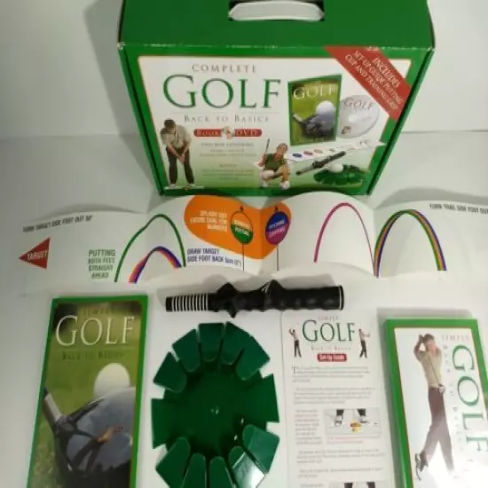 Complete Golf Back to Basics 64Page -Book & 50 Min Simply Golf DVD Lesson in Box