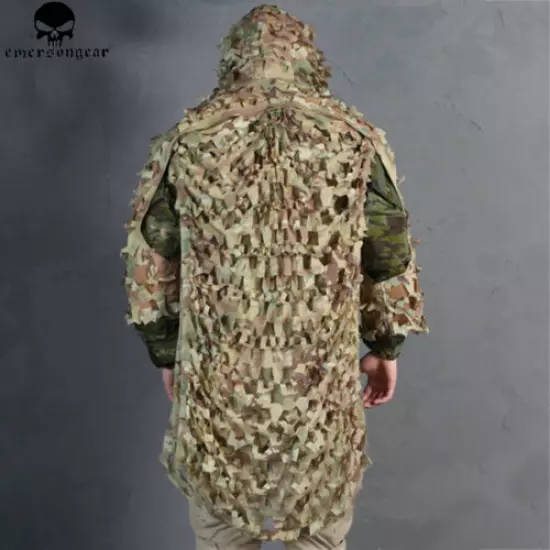 Leaf Ghillie Suit Camo Camouflage Sniper Clothing Jungle Forest Hunting Assault