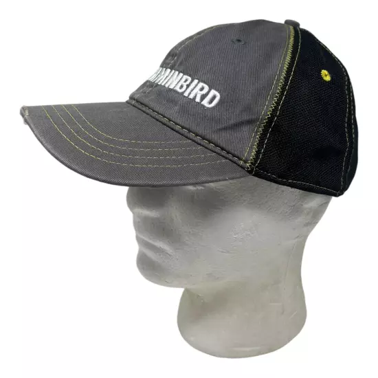 Hummingbird Fish Finder Distressed Baseball Cap Hat Fishing Denim & Mesh 