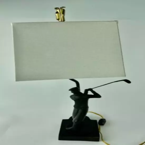 Golfer Table Lamp with Golf Bag Finial