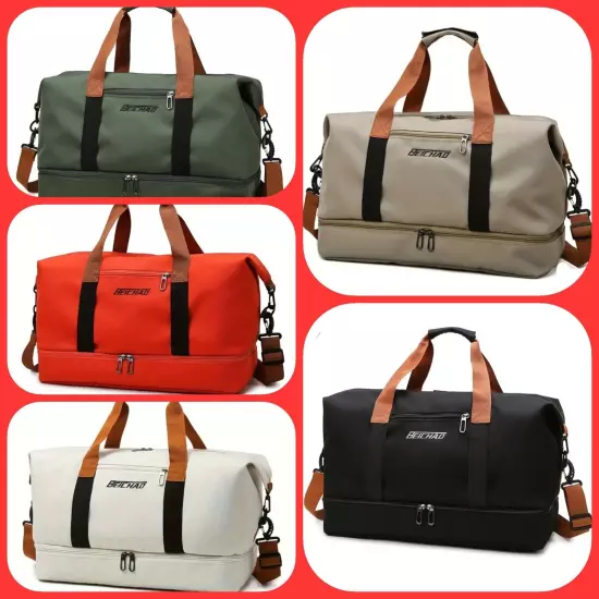 Duffle Bag 18 in Drop-Bottom Weekender Choice Color Waterproof TSA Carry On NEW