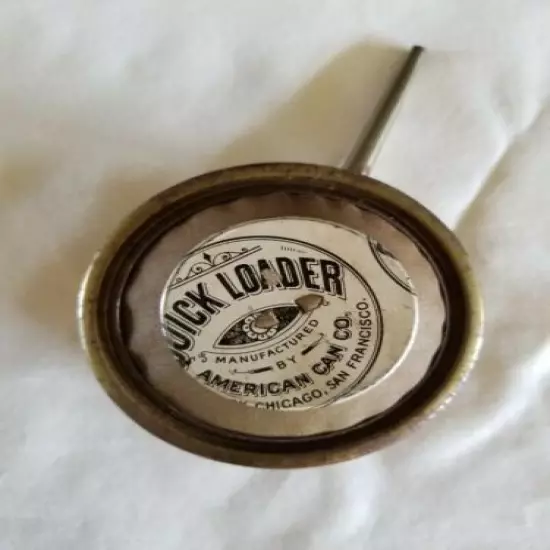 ANTIQUE Quick Loader American Can Co. New York Chicago San Francisco LID OFFSET